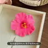 Horquilla Morada Suave de Flor de Nuevo Estilo con Cinta Larga, Pinza de Pato Dulce Estilo Bosque para Mujeres