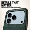 Capa de Celular Denior em Couro com Padrão de Crocodilo para Iphone17Pro Capa Protetora de Couro para Celular Apple 16E Capa de Couro Air 13