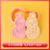 Serie Navideña Moldes para Galletas Pingüino Navideño Dibujos Animados 3D Moldes para Galletas Arcilla DIY Galletas Impresión Artificial