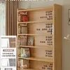Estantería de Madera Maciza Estante de Almacenamiento de Pie Integrado en la Pared Librería Infantil Armario de Almacenamiento para el Hogar de Estudiantes Armario de Almacenamiento de Múltiples Niveles