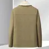 Chaqueta de Plumas para Hombre con Cuello de Pana y Lana de Cordero 90% Plumón de Pato Blanco Ropa de Abrigo para Edad Media y Jóvenes Otoño/Invierno Chaqueta de Plumas de Estilo Workwear con Caída