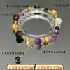 Pulseira de Ametista Natural Pulseira Contas Miçangas Pulseira de Obsidiana Prateada Luxo Leve Pulseira de Cristal de Alta Qualidade Pulseira