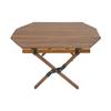Harajuku Industria y Comercio Mesa Plegable Octagonal para Camping al Aire Libre Portátil Madera Maciza Mesa de Picnic para Coche Mesa de Ocio