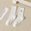 Calcetines humanos Montaña de Nieve para Hombre estilo Japonés estilo Coreano ins Modernos Blanco y Negro Deportivos Baloncesto Algodón Hip-hop Absorbentes de Sudor Medias Altas