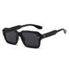 Óculos de Sol Quadrados de Alta Qualidade Amazon Masculino Retrô Preto Clássico Tachonado Moda