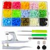 Botones de presión de resina de colores T5, Juego de botones de presión para ropa de niños con pinzas de instalación