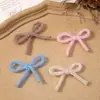 Lazo de Corbata Corto Tejido de Lana Dulce DIY Hecho a Mano Pin Lateral Adornos para el Cabello Tocado Zapatos y Calcetines Accesorios de Ropa