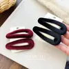 Grampo de Cabelo Retangular de Veludo Gota d'Água para Outono e Inverno, Presilha BB, Piranha, Acessório de Cabelo Retro de Alta Qualidade, Presilha Lateral, Presilha para Franja, Atacado
