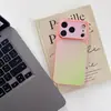 Funda de Teléfono de Color Gradiente Ag con Ventana Grande Adecuada para Apple 17Promax Tendencia 15 Estilo Nicho Ins 16/14