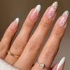 Unhas Vestíveis Transfronteiriças de Comércio Exterior, Adesivos de Unha de Aranha Preta Doce e Descolada Personalizados, Peças de Manicure Vestíveis, 24 Peças de Unhas Prontas