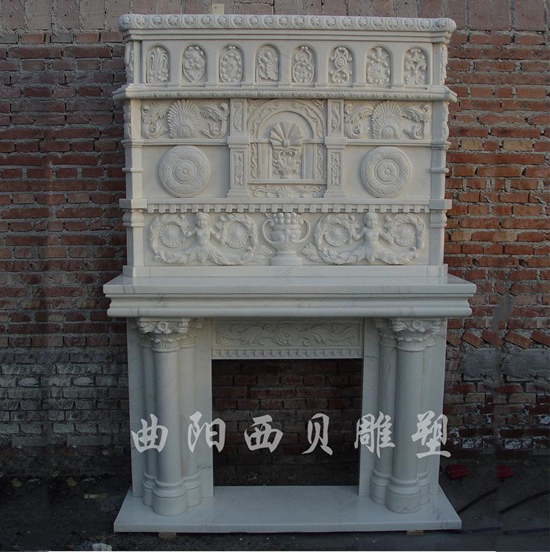 欧式双层石雕壁炉