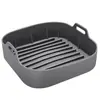 Nuevo Amazon en stock Olla de Silicona para Freidora de Aire Sartén para Hornear Cuadrada Esterilla para Hornear Freidora Utensilios de Cocina