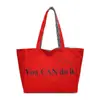 Bolsa de Lona Grande Capacidade Estilo Coreano Simples Versátil Moda Bolsa de Mão com Letra Cor Sólida Casual Reversível Bolsa Tote