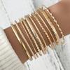 Pulsera Exagerada Retro Europea y Americana de Varias Piezas para Mujer, Personalidad, Moda, Pulsera Geométrica Gone, Joyería Irregular de Alta Gama