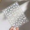 Novos Adesivos de Unha Florais Dinâmicos com Acabamento Brilhante, Aurora Feérica, Decorações Florais Sonhadoras para Unhas DIY com Base Adesiva