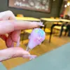 Mini Botella de Arena con Forma de Corazón Llavero Líquido Polvo de Amor Colgante Disco Duro Pequeño Colgante Accesorios de Inyección de Aceite de PVC