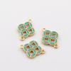 Shangjia cobre puro gota de aceite moneda de cobre colgante conector Hanfu estilo antiguo tocado accesorios para el cabello accesorios de joyería diy