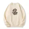 Estilo Nuevo Otoño e Invierno Diseño de Estampado de Cachorro con Graffiti de Dibujos Animados Tops de Manga Larga para Mujer Ropa Exterior Casual Sudaderas Holgadas