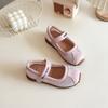 Zapatos de Malla para Niños 2026 Verano Nuevo Estilo para Niñas Malla Simple Transpirables Ligeros Suela Suave Estilo Ballet Poco Profundos Versátiles Tenis
