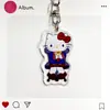 Chaveiro da Hello Kitty de Pernas Longas, Pingente Divertido de Gatinha, Lindo Enfeite de Mochila da Hello Kitty, Chave Decorativa de Acrílico Pendurável