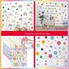 Adesivos de parede personalizados tamanho pequeno arco-íris flor desenho animado letras sala estar quarto decoração quarto infantil adesivos de parede autoadesivos atacado