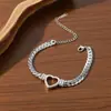 Nuevas Pulseras de Acero de Titanio Europeas y Americanas Más Vendidas para Mujeres Estilo Ins Moda Personalizada Joyería para Manos que No se Desvanece Joyería de Acero Inoxidable Venta al por Mayor