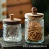 American Acacia Wood Carved Mason Storage Jar Cozinha Selada Coarsegment Garrafa Selada Transparente Mason Garrafa De Vidro Selada