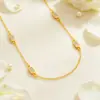 Collar con Colgante Cuadrado Chapado en Oro Vietnamita Incrustado con Diamantes y Cadena de Clavícula con Forma de O para Mujer, Diseño Moderno, Joyería de Verano para Mujer Fábrica