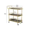 Carritos de comida, carritos de servicio, carritos para servir bebidas en restaurantes de hotel, carritos de mano de varios niveles para pasteles y té, fabricante de oro