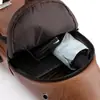 Nueva Bolsa Cruzada Multifuncional Casual para Hombre Estilo Coreano Casual Puerto de Carga USB Conector para Audífonos Bolsa Cruzada Bolso de Hombro para Hombre