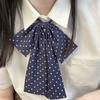 Nutria Marina-Punto de Ola Básico Corbata de Moño de Mango Largo Escuela para Estudiantes Uniforme jk Corbata Combinación Cosa Pequeña