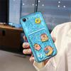 Adecuado para funda de teléfono móvil Vivo, Ranura para tarjetas divertida, Soporte de fotos de silicona, Soporte de tarjetas de mascota lindo, A prueba de polvo para pareja digital hombre y mujer