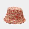 Nuevo sombrero de pescador de doble cara con estampado de crisantemo pequeño de Europa y Estados Unidos, sombrero para el sol al aire libre de primavera y verano, sombrero de lavabo informal para mujer, venta al por mayor