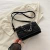 Bolso de mano para mujer, estilo occidental, de moda, con textura hermosa, nuevo 2024, bandolera de hombro en color liso, pequeño bolso cuadrado.