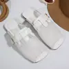 Nuevas Elegantes Zapatillas Cuadradas de Tacón Estilo Chino para Mujer, Nuevas Sandalias Mary Jane de Encaje Bordado Verano 2026