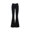 YECHUAN# Jeans de Tiro Bajo Estilo Chica Picante Americana Micro-Acampanados para Mujer Otoño Adelgazantes Elásticos Bodycon Acampanados de Campana