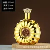 Botella de vino de vidrio blanco cristal 750ml botella de vino extranjera 500ml botella de vino tinto whisky brandy botella de vino vacía procesamiento