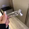 Grampo de cabelo de metal prateado de alta qualidade, clipe lateral para franja feminina, clipe de palavra estrela, clipe de bico de pato para cabelos quebrados, grampo de cabelo, adorno de cabeça
