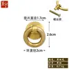 Chengyu 2cm mini anel de puxar de cobre cobre puro antigo chinês furo único anel gaveta jogo de chá caixa de embalagem pequena alça