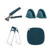 Pinza Antiescaldado Extractor Plato Plato Tazón Clip Artefacto Alfombrilla Antideslizante Acero Inoxidable Cocina Silicona Juego de Tres Piezas Mayoreo