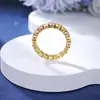 Anillo de Plata 925 Chapado en Oro Amarillo Rosa Multicolor para Mujer Anillo Completo Simple con Garras con un Solo Diamante de 20 Puntos Anillo de Oro de 18K Joyería