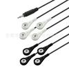 Conector macho de audio de nivel 2.5 personalizado de fábrica a cable conductor de fisioterapia tipo hebilla hembra de electrodo único a ocho
