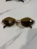 Gafas de Sol Metálicas Europeas y Americanas Transfronterizas Gafas de Moda Versátiles Poligonales Unisex para Tiktok Venta al por Mayor Dropshipping