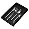 Juego de Cubiertos Personalizado de Acero Inoxidable 304, Juego Completo Caja de Regalo Cuchillo para Carne, Tenedor y Cuchara Vajilla de Alto Valor de Color Cuchara Sopera