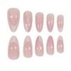 Armadura de uñas portátil al por mayor con purpurina francesa, pegatinas para uñas europeas y americanas, uñas removibles, uñas almendradas