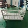 Carrinho de Giro para Fábrica de Roupas, Carrinho de Corte de Barril Alto, Carrinho de Giro Silencioso Empurrado à Mão, Carrinho Gaiola de Armazenamento, Carrinho de Empilhamento de Materiais
