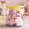 Taburete de Almacenamiento Extra Grande con Contenedor para Peluches, Caja de Almacenamiento para Sentarse, Almacenamiento Transparente para Muñecas para Niños