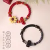 Pulsera Tejida a Mano con Nudo Wenchang Ganadora del Primer Premio, Se Puede Ensartar con Cuentas, Hilo Rojo para el Éxito, Nuevo Diseño de Nudo Ajustable