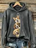 Sudadera con capucha Otoño Invierno 2026 Creativa Divertida Linda Mascota Estilo Urbano para Mujer Holgada con Bolsillo Otoño Nueva Llegada