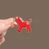 Broche Año del Caballo del Zodiaco Lujo de Alta Gama Unisex Goteo de Aceite Lindo Caballo Pequeño Broche Pin de Accesorio